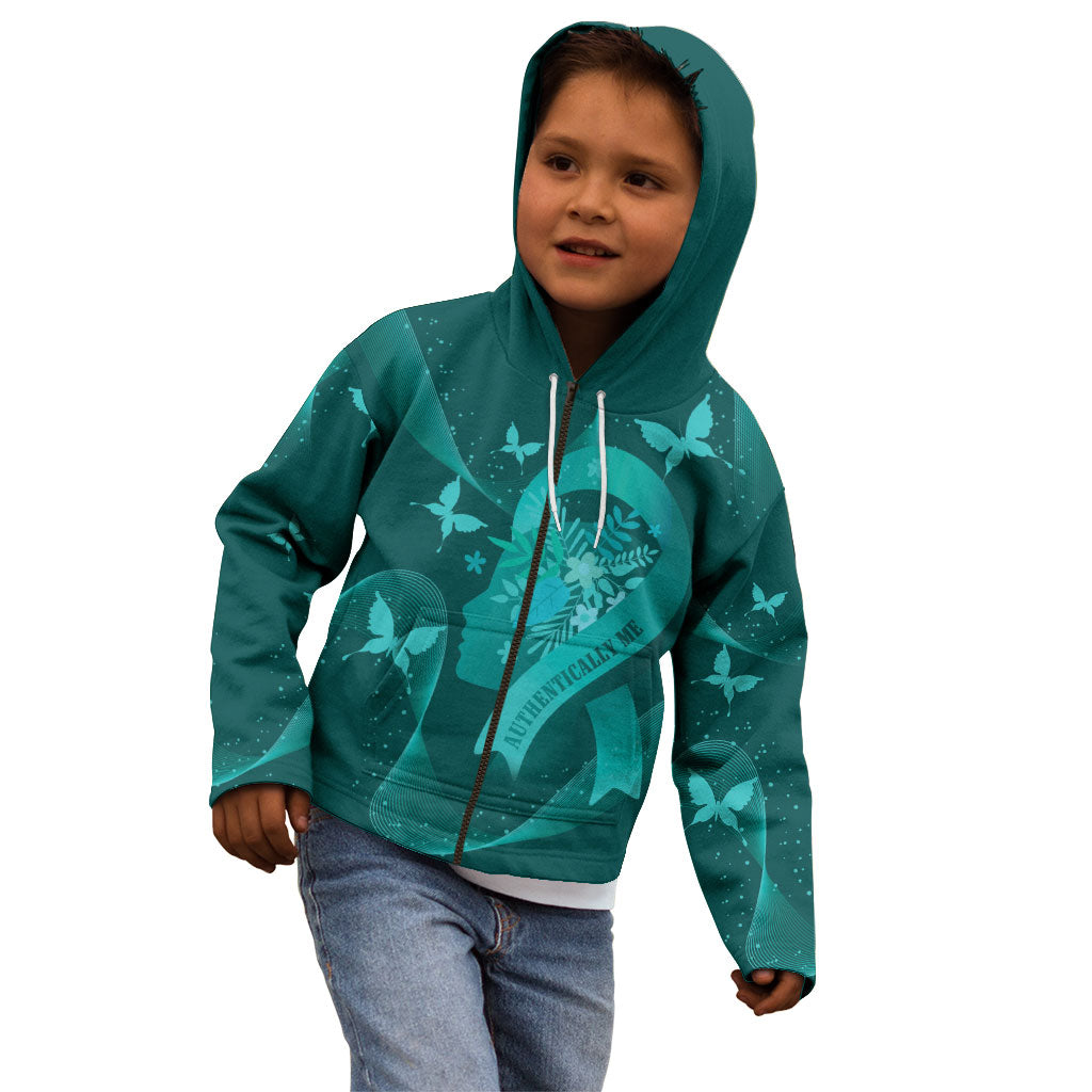 Australia Tourettes Awareness Personalised Kid Hoodie Butterfly Ribbon Art
