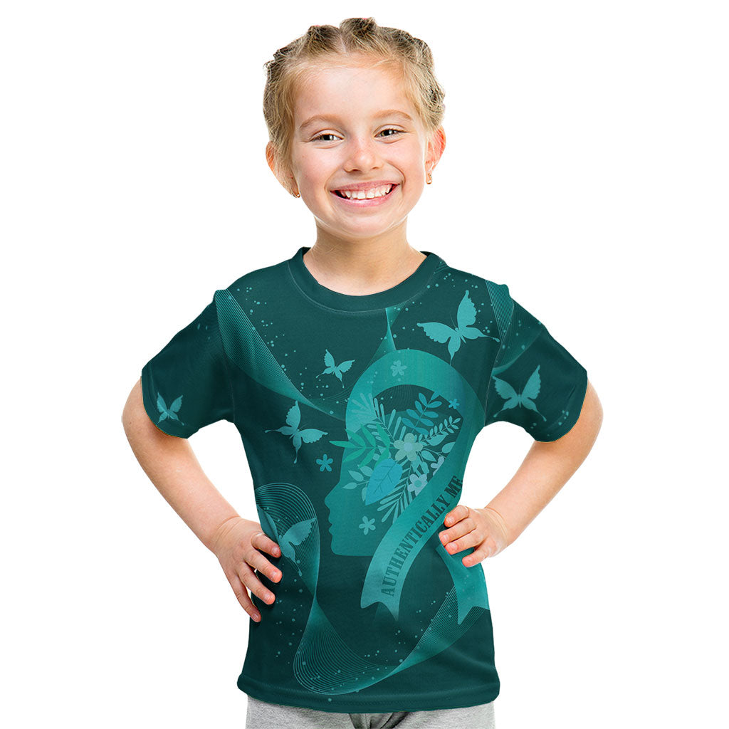 Australia Tourettes Awareness Personalised Kid T Shirt Butterfly Ribbon Art