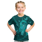 Australia Tourettes Awareness Personalised Kid T Shirt Butterfly Ribbon Art