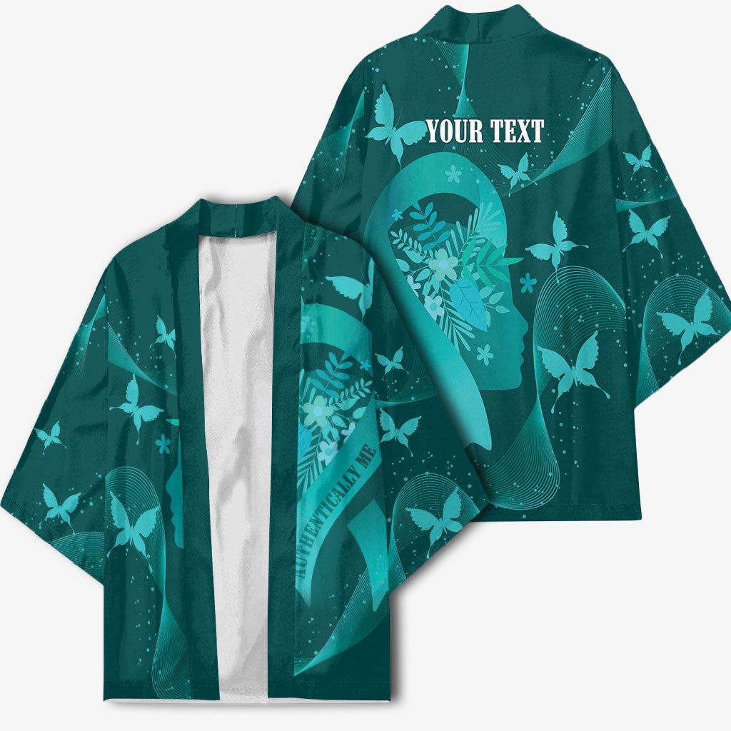 Australia Tourettes Awareness Personalised Kimono Butterfly Ribbon Art