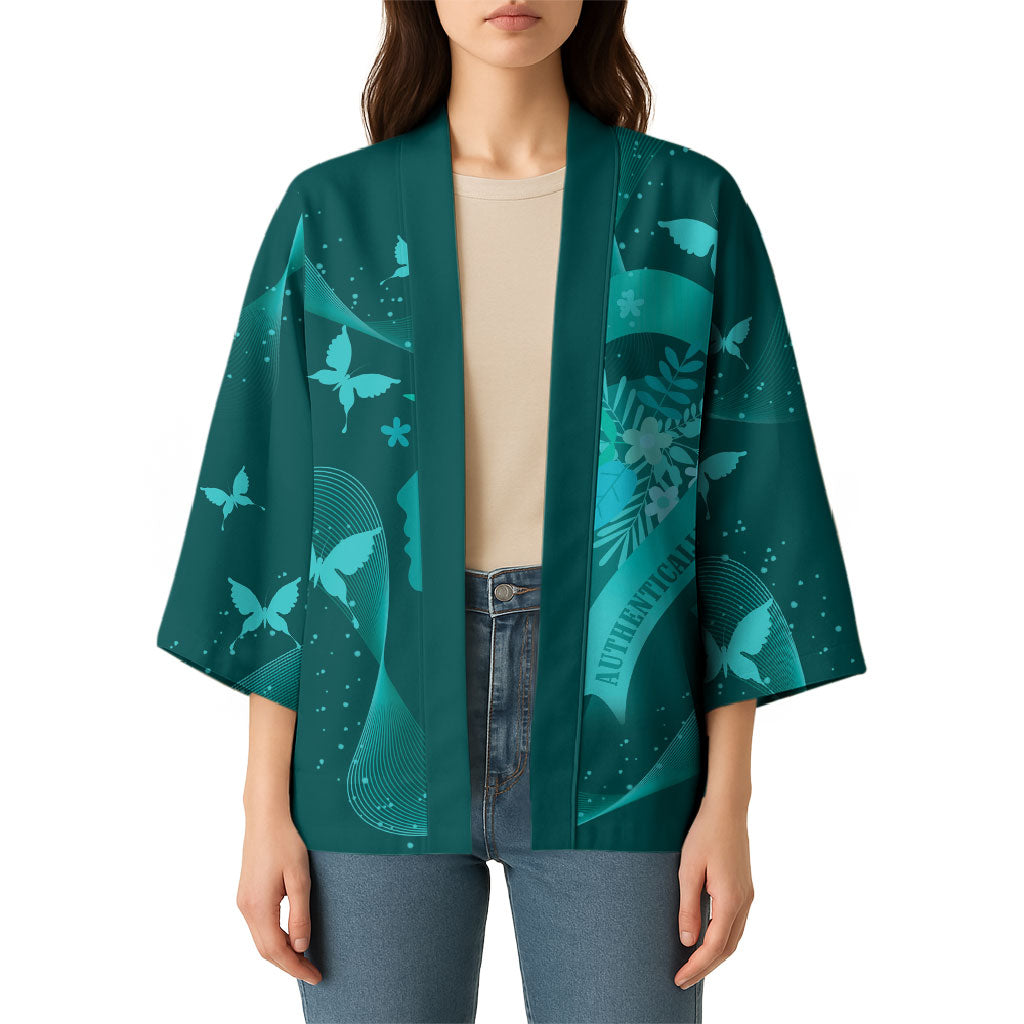 Australia Tourettes Awareness Personalised Kimono Butterfly Ribbon Art