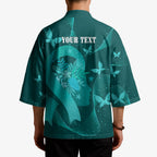 Australia Tourettes Awareness Personalised Kimono Butterfly Ribbon Art