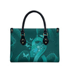 Australia Tourettes Awareness Leather Bag Butterfly Ribbon Art