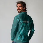 Australia Tourettes Awareness Personalised Long Sleeve Polo Shirt Butterfly Ribbon Art