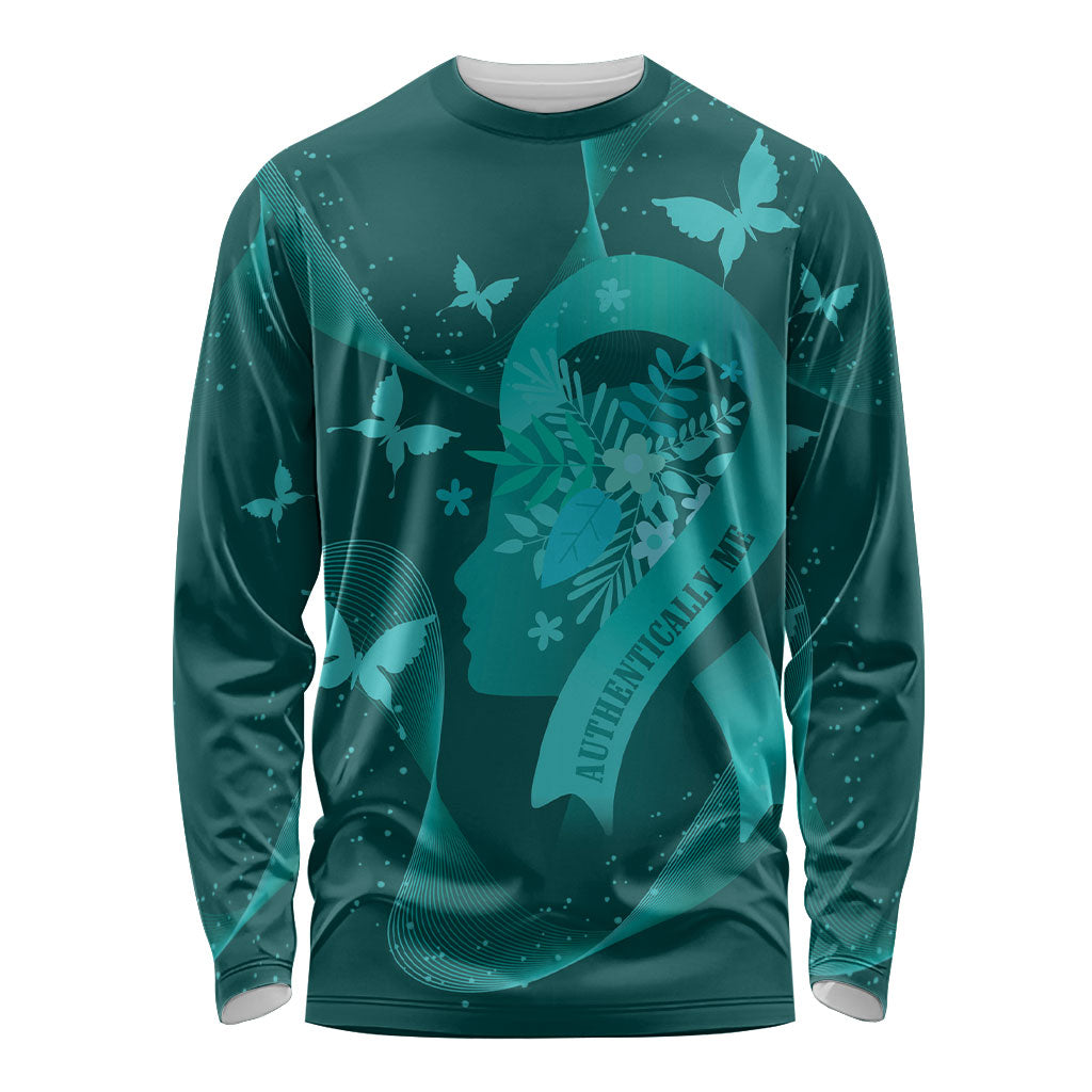 Australia Tourettes Awareness Personalised Long Sleeve Shirt Butterfly Ribbon Art