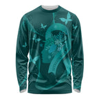 Australia Tourettes Awareness Personalised Long Sleeve Shirt Butterfly Ribbon Art