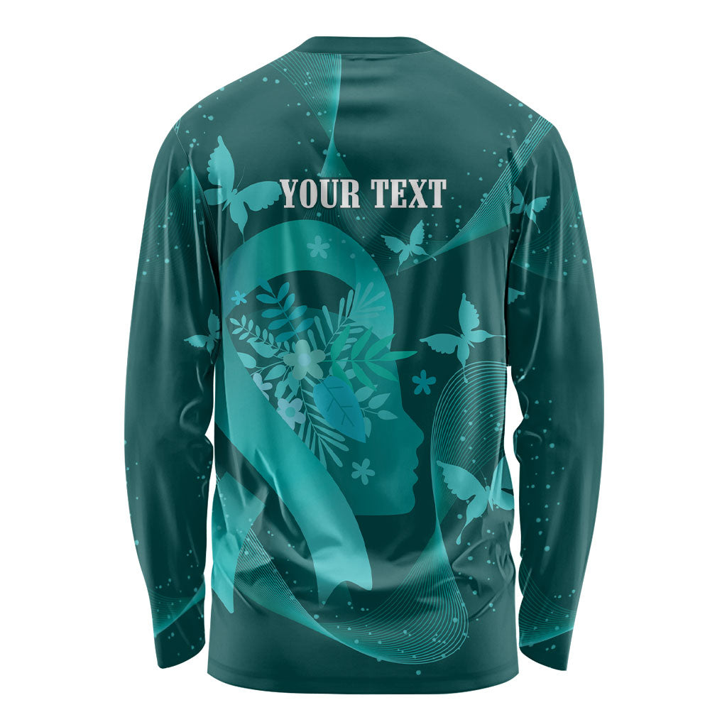Australia Tourettes Awareness Personalised Long Sleeve Shirt Butterfly Ribbon Art