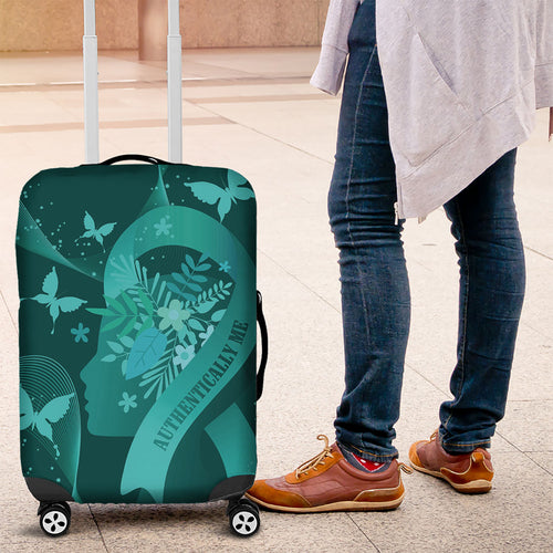 Australia Tourettes Awareness Luggage Cover Butterfly Ribbon Art