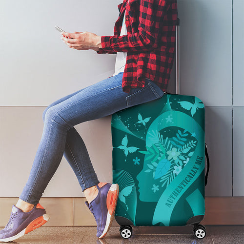Australia Tourettes Awareness Luggage Cover Butterfly Ribbon Art