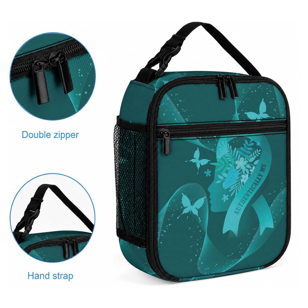 Australia Tourettes Support Lunch Bag Butterfly Ribbon Art