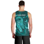 Australia Tourettes Awareness Personalised Men Tank Top Butterfly Ribbon Art