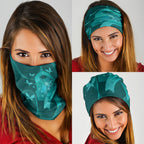 Australia Tourettes Awareness Neck Gaiter Butterfly Ribbon Art