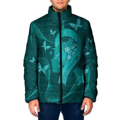 Australia Tourettes Awareness Personalised Padded Jacket Butterfly Ribbon Art