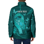 Australia Tourettes Awareness Personalised Padded Jacket Butterfly Ribbon Art