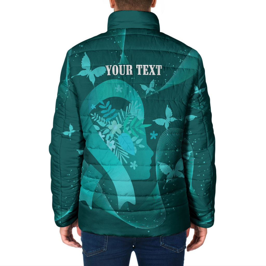 Australia Tourettes Awareness Personalised Padded Jacket Butterfly Ribbon Art