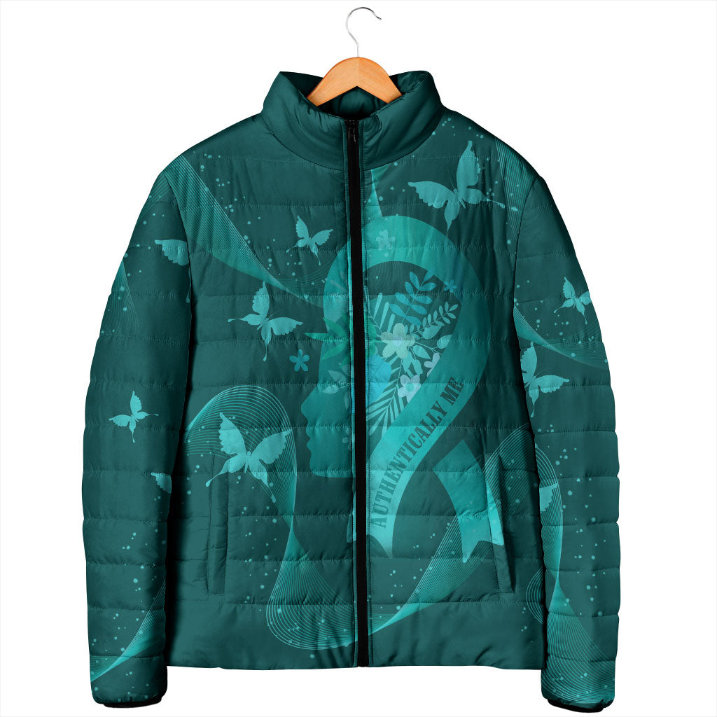 Australia Tourettes Awareness Personalised Padded Jacket Butterfly Ribbon Art