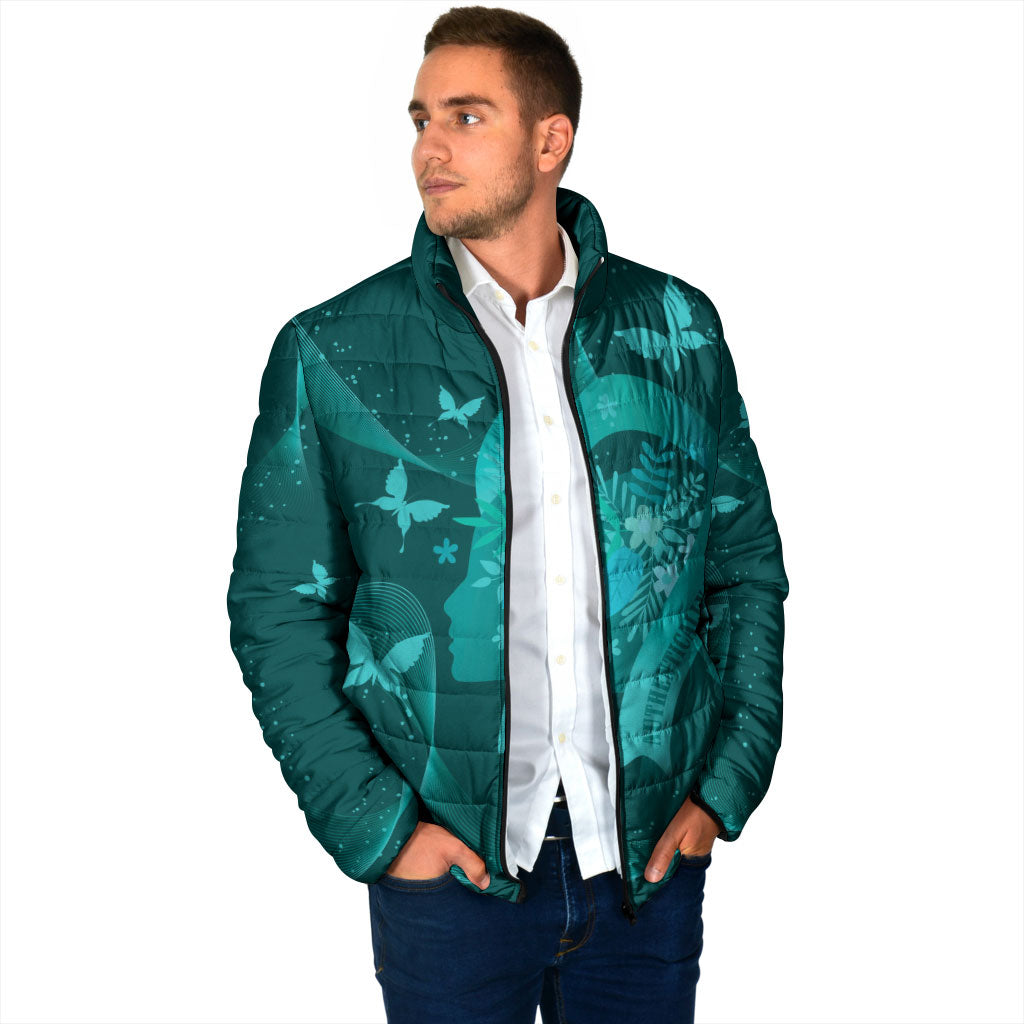 Australia Tourettes Awareness Personalised Padded Jacket Butterfly Ribbon Art