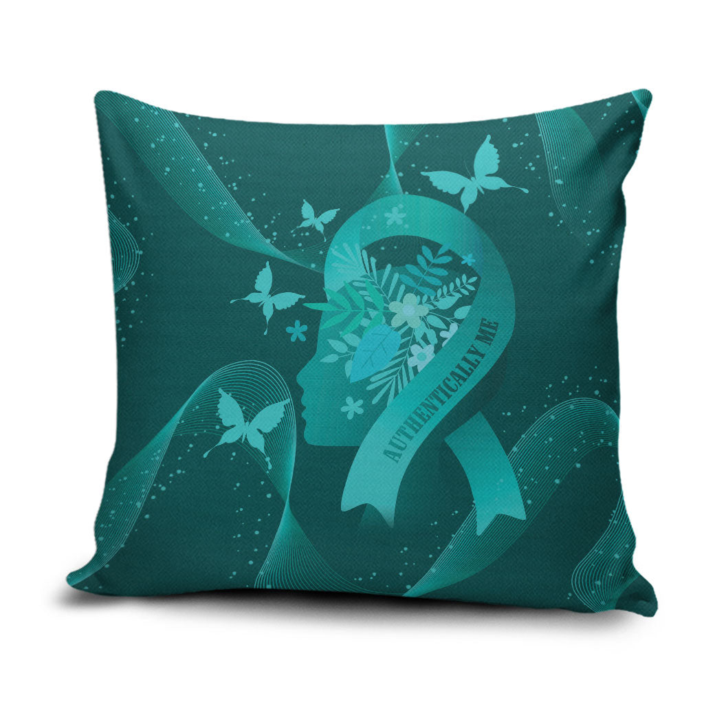 Australia Tourettes Awareness Pillow Cover Butterfly Ribbon Art