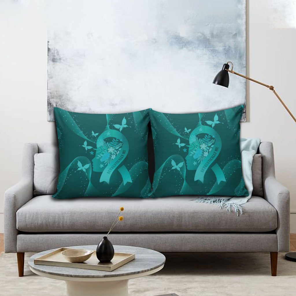Australia Tourettes Awareness Pillow Cover Butterfly Ribbon Art