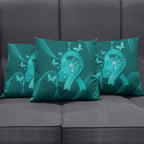 Australia Tourettes Awareness Pillow Cover Butterfly Ribbon Art