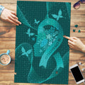 Australia Tourettes Awareness Puzzle Butterfly Ribbon Art