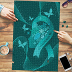 Australia Tourettes Awareness Puzzle Butterfly Ribbon Art