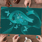 Australia Tourettes Awareness Puzzle Butterfly Ribbon Art