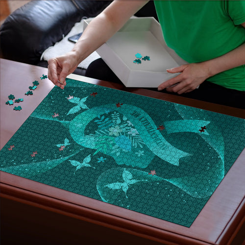 Australia Tourettes Awareness Puzzle Butterfly Ribbon Art