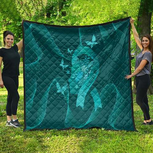 Australia Tourettes Awareness Quilt Butterfly Ribbon Art