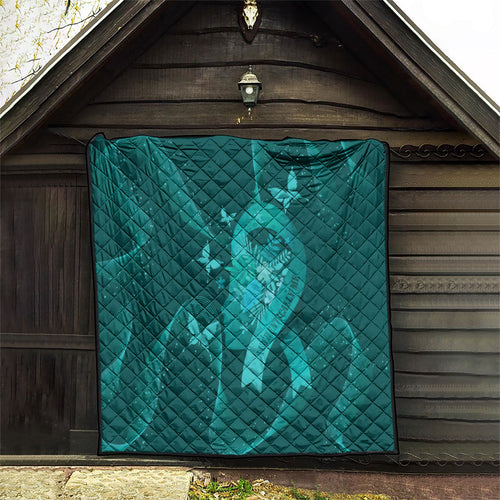 Australia Tourettes Awareness Quilt Butterfly Ribbon Art