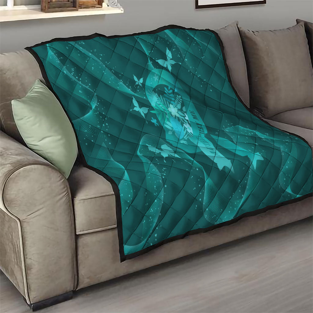 Australia Tourettes Awareness Quilt Butterfly Ribbon Art