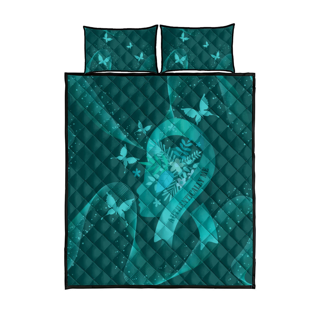 Australia Tourettes Awareness Quilt Bed Set Butterfly Ribbon Art