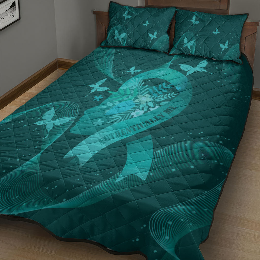 Australia Tourettes Awareness Quilt Bed Set Butterfly Ribbon Art