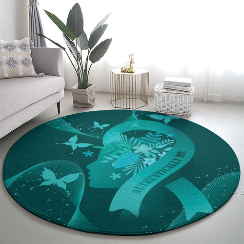 Australia Tourettes Awareness Round Carpet Butterfly Ribbon Art