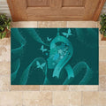 Australia Tourettes Awareness Rubber Doormat Butterfly Ribbon Art