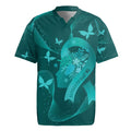 Australia Tourettes Awareness Personalised Rugby Jersey Butterfly Ribbon Art