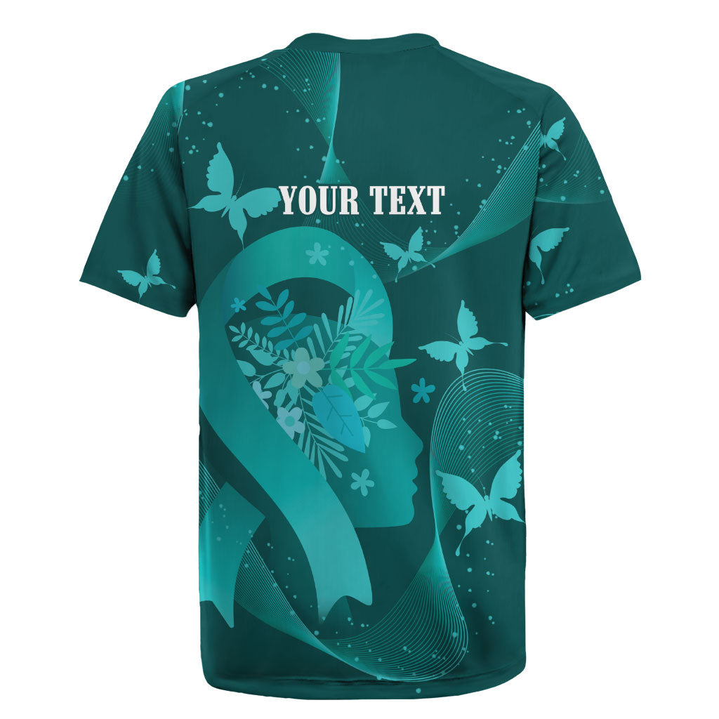 Australia Tourettes Awareness Personalised Rugby Jersey Butterfly Ribbon Art