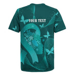 Australia Tourettes Awareness Personalised Rugby Jersey Butterfly Ribbon Art