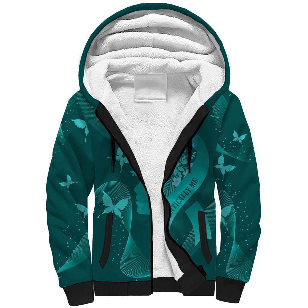Australia Tourettes Awareness Personalised Sherpa Hoodie Butterfly Ribbon Art