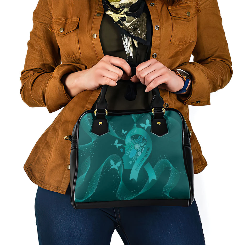 Australia Tourettes Awareness Shoulder Handbag Butterfly Ribbon Art
