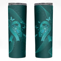 Australia Tourettes Awareness Personalised Skinny Tumbler Butterfly Ribbon Art
