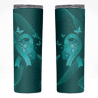 Australia Tourettes Awareness Personalised Skinny Tumbler Butterfly Ribbon Art