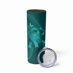Australia Tourettes Awareness Personalised Skinny Tumbler Butterfly Ribbon Art