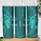 Australia Tourettes Awareness Personalised Skinny Tumbler Butterfly Ribbon Art