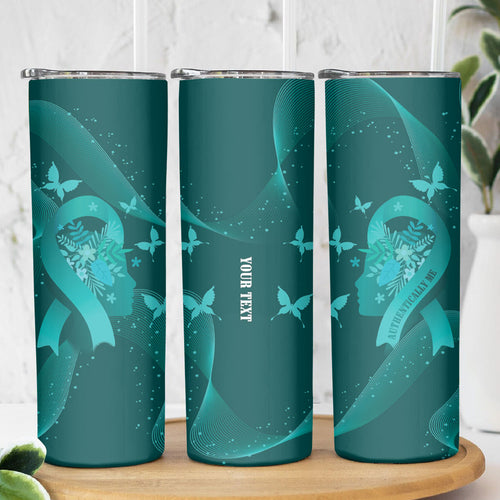 Australia Tourettes Awareness Personalised Skinny Tumbler Butterfly Ribbon Art