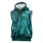 Australia Tourettes Awareness Personalised Sleeveless Zip Hoodie Butterfly Ribbon Art