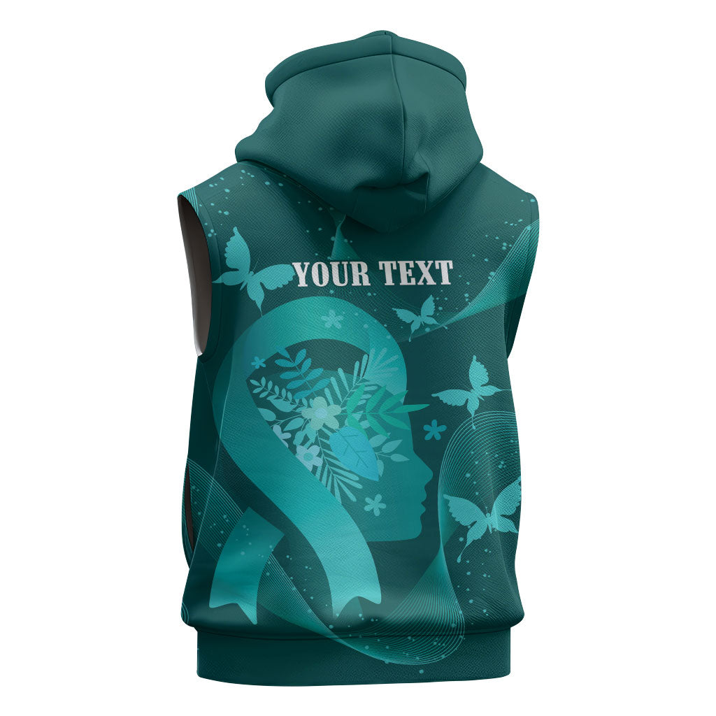 Australia Tourettes Awareness Personalised Sleeveless Zip Hoodie Butterfly Ribbon Art