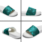Australia Tourettes Awareness Slide Sandals Butterfly Ribbon Art