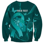 Australia Tourettes Awareness Personalised Sweatshirt Butterfly Ribbon Art
