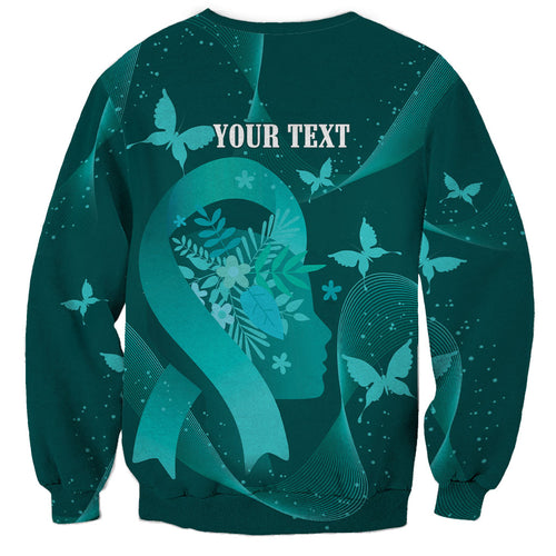 Australia Tourettes Awareness Personalised Sweatshirt Butterfly Ribbon Art